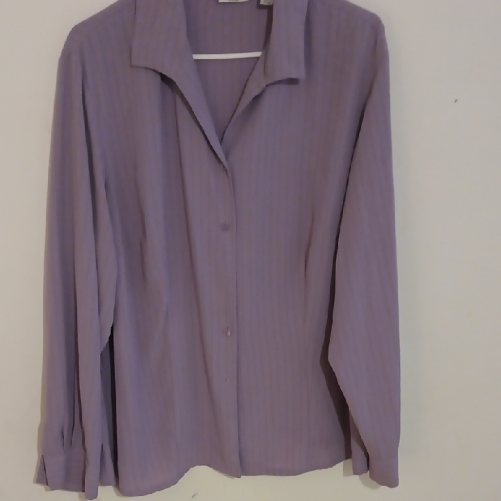 Covington Lavender Button-Front Blouse